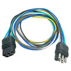 6 Way Square Trailer Wire Extension Loop 6 Pin 18-Gauge 36″ 6 Way – 36 inches