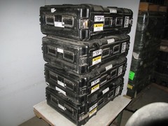 Rackmount 04U x24 Slide Out General Dynamics Composite Shock Rack Black Case