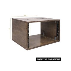 Sound Town DIY 6U Studio Rack with Solid Baltic Birch Plywood, Weathered Brow…