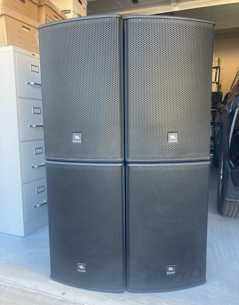 JBL AE Series Professional AC2215/00 PA Speakers, Black – Lot of 4