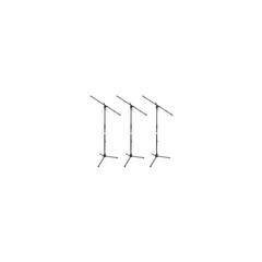 On Stage MS7701B Euro Boom Microphone Stand (Black, 3-Pack)