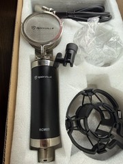 Rockville RCM03 Pro Studio Recording Condenser Microphone Mic Shock Mount J3
