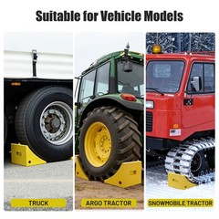 Yescom 2 Pack 50″ Tires PU Wheel Chocks 198,400 lbs Weight Capacity Semi-Truck