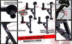 Wall Mount Brackets for PA Speakers | DJ On Stage Studio Recording Monitor Stand