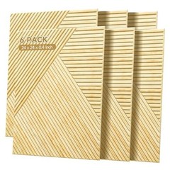 Acoustic Panels for Wall and Ceiling – 6 Pack 2’x2’x0.4″,Self Natural Oak