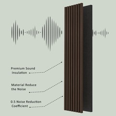 4PCS 195×125mm Polyester Fiber Acoustic Panels,Reverb-Free Decor for Recor