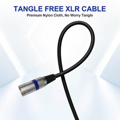 Professional 6 Pack 25FT XLR Cables, Noise Free and Long-Lasting Braided XLR …