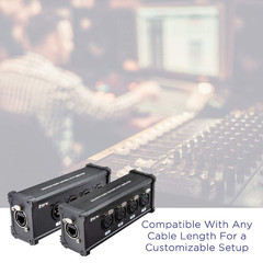 NEW 4 Channel 3 Pin Multi Network XLR Cable Breakout for Stage Sound Lightin