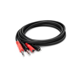 Hosa Cable CPR-202 Dual 1/4″ Phone Male to Two RCA Male Unbalanced Cable 6.5 FT