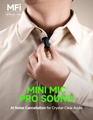Wave T1 Mini Wireless Lavalier Microphone for iPhone 16 15, Android, Tablet, …