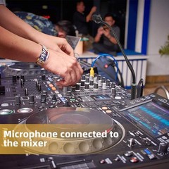 Professional Dynamic Gooseneck Microphone with XLR 16 Inch DJ Mic Podium