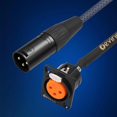 XLR Female Panel Mount to Male Pass Through Connector Adapter for Mic Cable