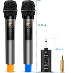 Bietrun Wireless Microphones with Echo,Treble,Bass&Bluetooth,160FT Range,Port…