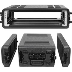 2U Rack Case 19″ Solid Waterproof Dustproof Flight Case 2 Space Shock Mount Rack