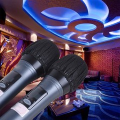 None Branded 200-Piece Disposable Microphone Cover, Black, 3 Inch, KTV Record…