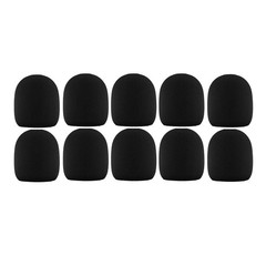 10PCS Microphone Headset Grill Windscreen Sponge Foam Black Mic Cover Universal.