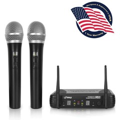Pyle PDWM3375 Premier Series Professional 2-Channel UHF Wireless Handheld Microp
