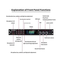 FULODE K-6 Professional KTV Digital pre-stage Effector Anti-howling Audio Pro…