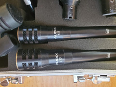 Drum Mic Kit: 2x Audix f15 + 3x Audix f10 + 2x Sennheiser e604 w/ Case & Clips