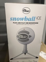🔥LOGITECH WHITE BLUE SNOWBALL ICE PLUG AND PLAY USB MICROPHONE