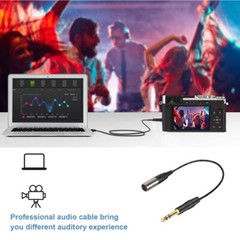 3-Pin Mini XLR Male to 1/4″ TRS Balanced Lavalier Microphone Interconnect Cable