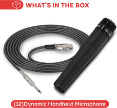Professional Dynamic Microphone – 12-Unidirectional Handheld Moving Coil Mic wit