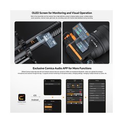 COMICA VM40 Wireless Shotgun Microphone,2.4G Super Cardioid Polar Pattern,48k…