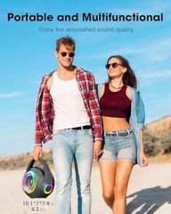 Portable Karaoke Machine, Bluetooth Speaker with 2 Wireless Microphones