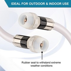 MOOKEERF Coaxial Cable 200FT,RG6 with Weatherproof 200FT, White