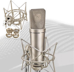 Silver Hole Dia 1.18Inch Metal Cylinder Microphone Shock Mount Stand Replacement