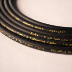 Super Noiseless Guitar & Instrument Cable TS – Handmade in the US – Black – 15ft