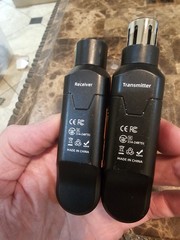 LEKATO MW-20 Wireless XLR Transmitter Receiver 2.4GHz, 48V Phantom Power for Mic
