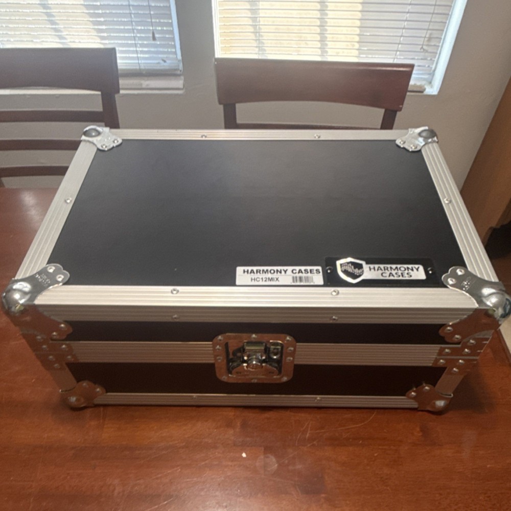 Harmony Cases HC12MIX Mixer Case Black Aluminum Wood Foam Carry Handle Padded