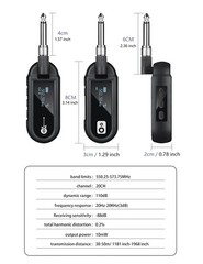 EBJ Wireless Guitar System UHF Wireless Guitar Transmitter Receiver Rechargea…