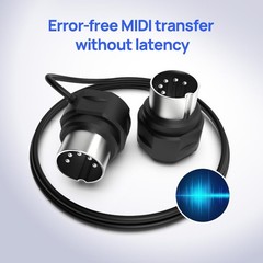 High-Speed MIDI 4-Pack – 3FT, Low-Profile Cables with 5-Pin DIN Connectors