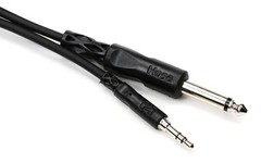 Hosa CMP-105 1/4″ TS to 3.5 mm TRS Mono Interconnect Cable, 5 Feet