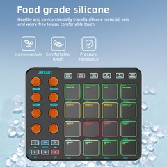 Portable Rechargeable MIDI Controller Wireless Connection 8 Knobs 6 Custom Keys
