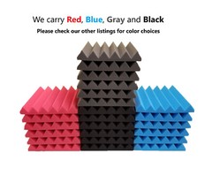 6 Pack Wedge Premium Acoustic Sound Proofing Studio Foam Wall Tiles 12×12 x2 Gry