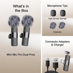 Professional Wireless Microphone for Apple phone, pad, Android, Lavalier Microph