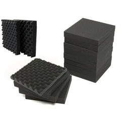 24pk Egg Crate Black Premium Acoustic Foam Tile Padding Sound Proof 12″x12″x1.5″