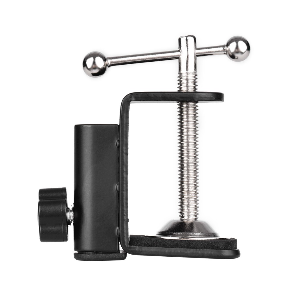 Adjustable Black C-shaped Arm Stand Clamp Desk Mounting Clamp Screw For Mic M5D4