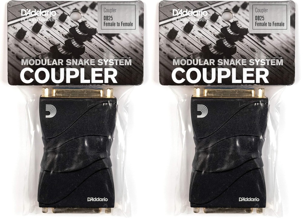 D’Addario Accessories Modular Snake DB25 Female Coupler (Pack of 2)