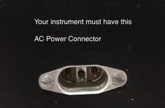 WURLITZER 200 Power cord with oval connector PH-163, New