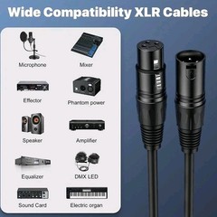 25 ft DMX XLR Premium Balanced Microphone Speaker Music Cable 3 Pin Male Female