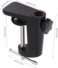 RTNLIT Universal C Shape Table Mounting Clamp for Microphone Suspension Boom Sci