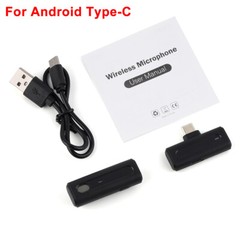 For Android/iPhone Wireless Lavalier Mini Mic Audio Video Recording Microphone.