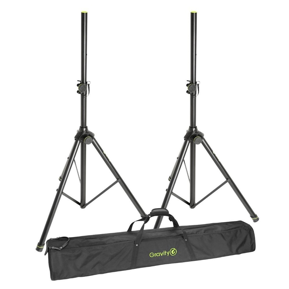 Gravity Stands SP 5211 ACB Pneumatic Tripod Speaker Stands Pair w Bag