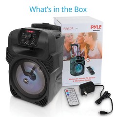 Pyle PPHP844B Portable Bluetooth PA Speaker and Microphone System