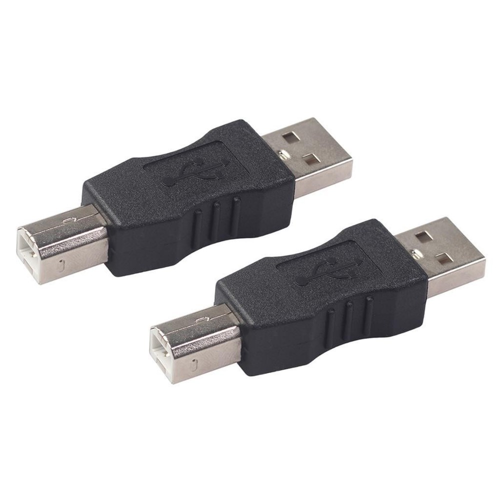 2x USB Type A Male to USB Type B Male Connector Printer