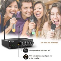 Wireless Microphone System 4channel Uhf Wireless Mic Set With Handheld/bodypack/